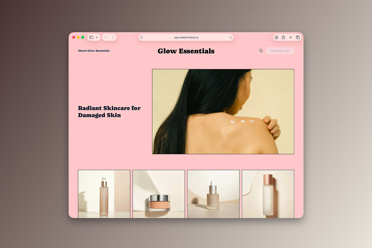 AdaptiveShop interface