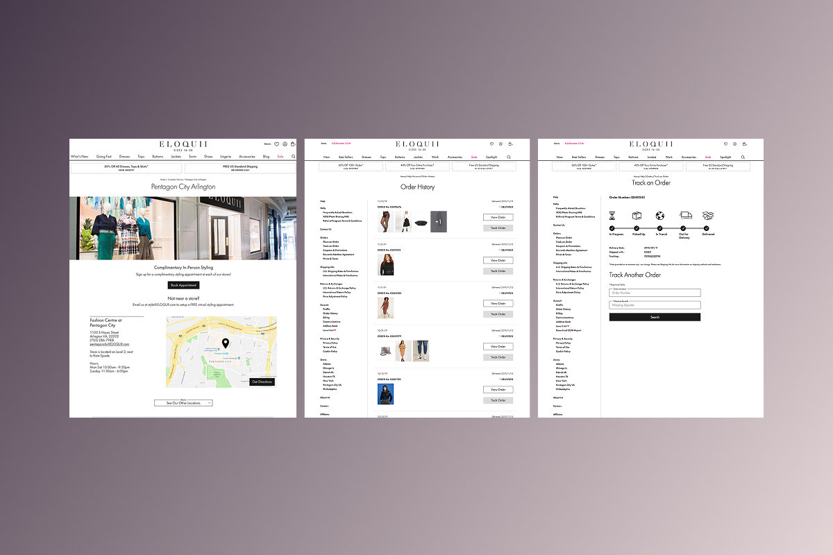 ELOQUII mobile experience